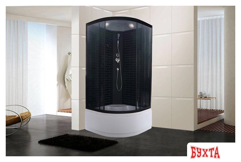 Душевая кабина Oda 5001BT (черный/тонированное стекло) 3