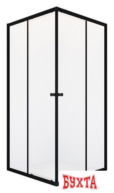 Душевой уголок Domani-Spa Shape 2 99 DS04Sp99(2)L0Cl00.Gt-Black (графит/прозрачное стекло) 1