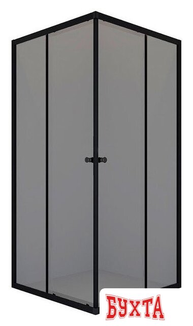 Душевой уголок Domani-Spa Shape 2 99 DS04Sp99(2)L0T00.Gt-Black (графит/тонированное стекло) 1