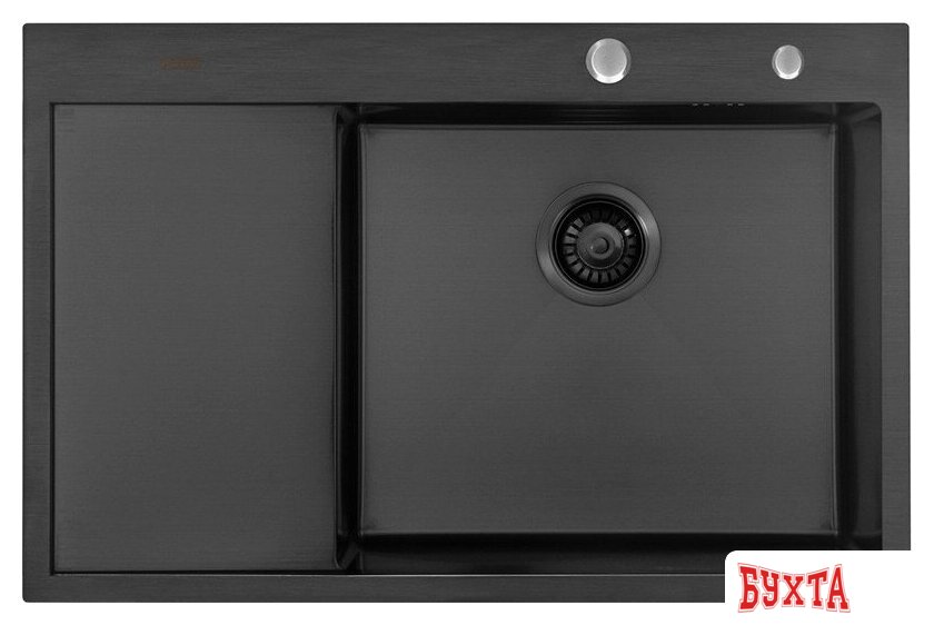 Кухонная мойка ARFEKA ECO AR 780*500 R BLACK PVD NANO 2