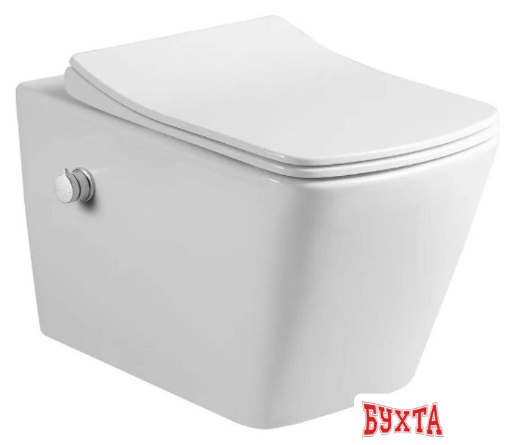 Унитаз подвесной Amore di Mare Garda Bidet P310X + QuickFit 50114 + кнопка 404CH 5