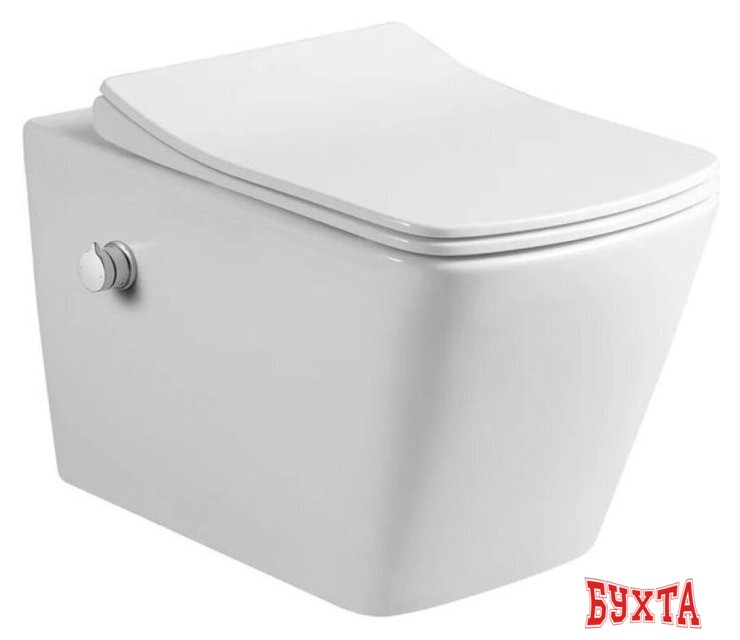 Унитаз подвесной Amore di Mare Garda Bidet P310X + QuickFit 50114 + кнопка 303CH 5