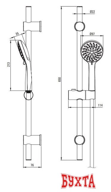 Комплект смесителей Deante Chaber BGCB010M 2