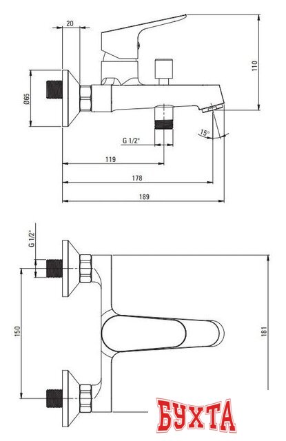 Комплект смесителей Deante Chaber BGCB010M 4