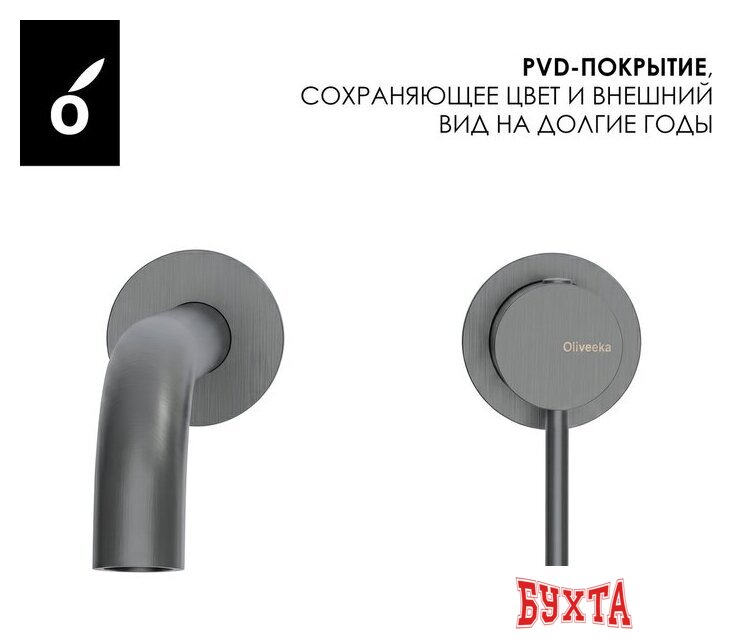 Смеситель Oliveeka OL-88869017-BGM (матовый оружейный металл) 2