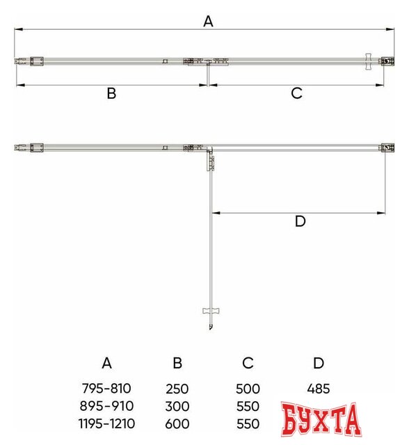 Душевая дверь Veconi VN-73B VN73B-120-01-C4 3