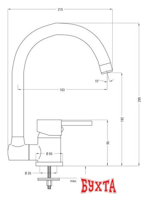 Смеситель Deante Aster BCA 061M 5