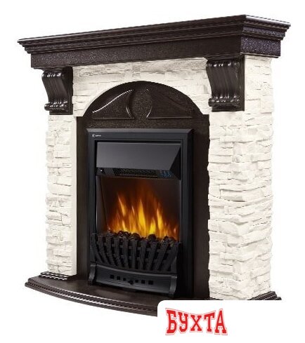 Портал Firelight Torre Classic (камень белый/шпон венге) 2