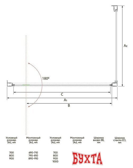 Душевой уголок Veconi RV-033 RV033-8080-01-C7 2