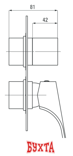 Смеситель без скрытого механизма Deante Hiacynt BXY 0QHM 3