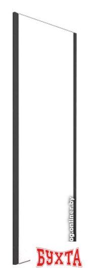 Душевая стенка Veconi 100x195 KP12B-100-01-C7 (стекло прозрачное/черный)