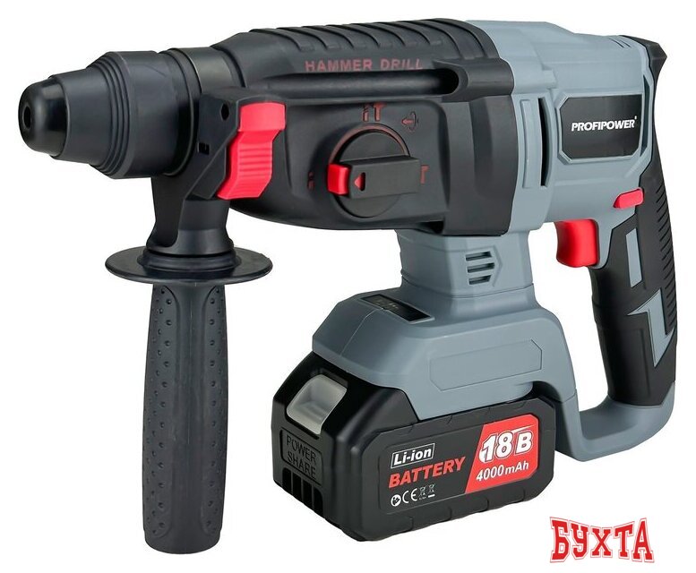 Перфоратор Profipower MKDHR-18V (с 1-им АКБ, кейс) 4