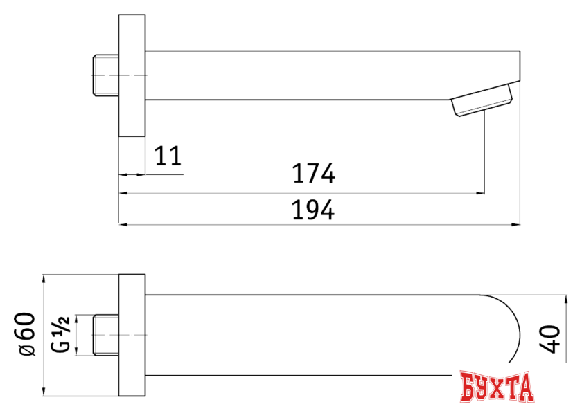 Излив Deante Cascada NAC 081K 2