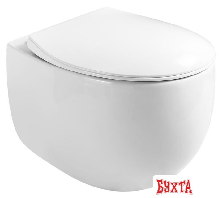 Унитаз подвесной Roxen Egg в комплекте с инсталляцией StounFix Dual Fresh 6 в 1 968442 (кнопка: сатин) 3