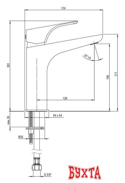 Смеситель Deante Hiacynt BQH 020K 4