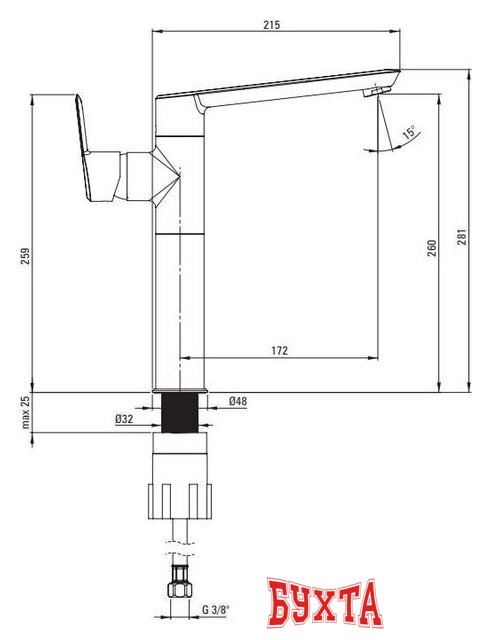 Смеситель Deante Arnika BQA 020K 5