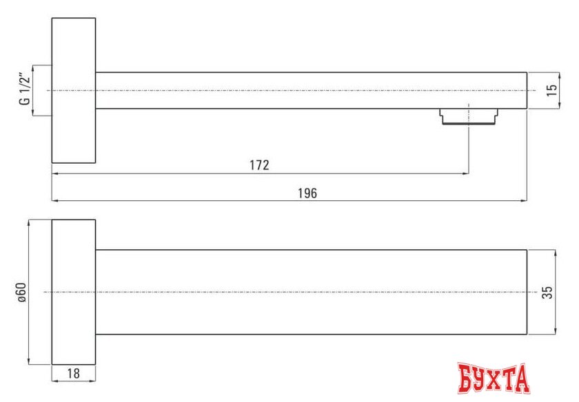 Излив Deante Cascada Nero NAC N82K 2