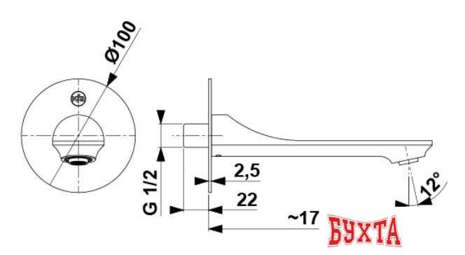 Излив Armatura Halit 836-003-00 2