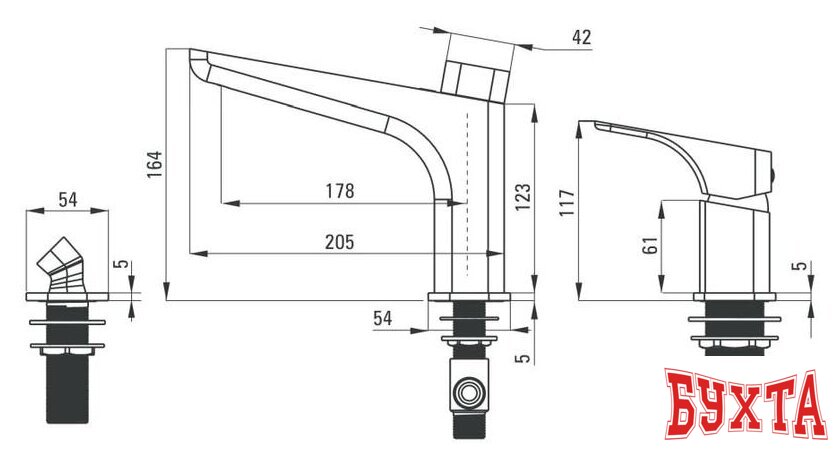 Смеситель Deante Hiacynt BQH N13M 2