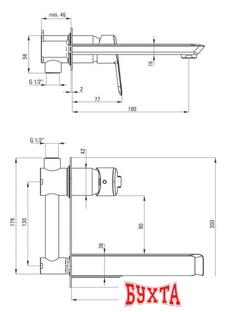 Смеситель Deante Arnika Nero BQA N54L 2