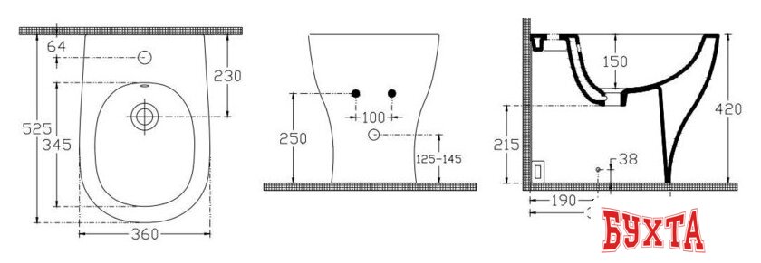 Биде Isvea MY 10MY42002 (белый) 5