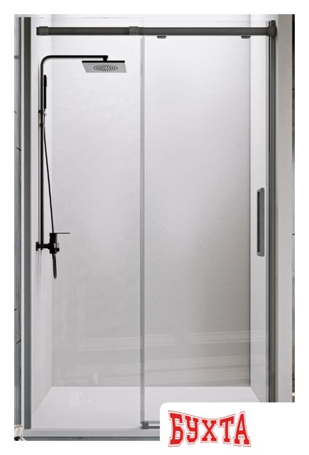 Душевая дверь Veconi 120x195 VN70GR-120-01-C4 (стекло прозрачное/брашированный графит)