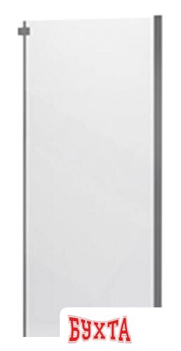 Душевая стенка Veconi 90x195 KP06GR-90-01-C4 (стекло прозрачное/брашированный графит)