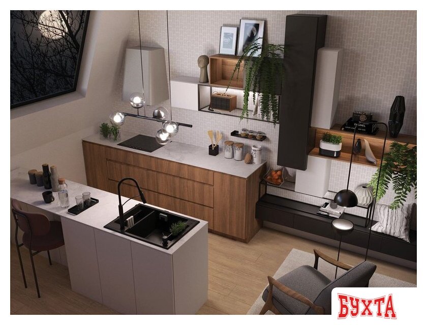 Кухонная мойка Deante Magnetic ZRM N503 (черный) 3