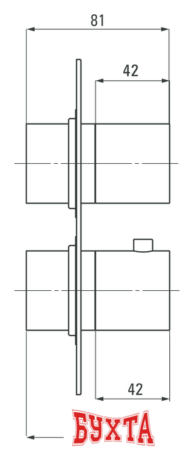 Смеситель без скрытого механизма Deante Box BXY 0ECT 3