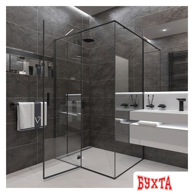 Душевой уголок Veconi RV-073B RV073B-10090-01-C4 2