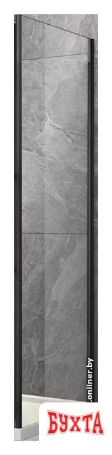 Душевая стенка Veconi 90x195 KP12B-90-01-C7 (стекло прозрачное/черный)