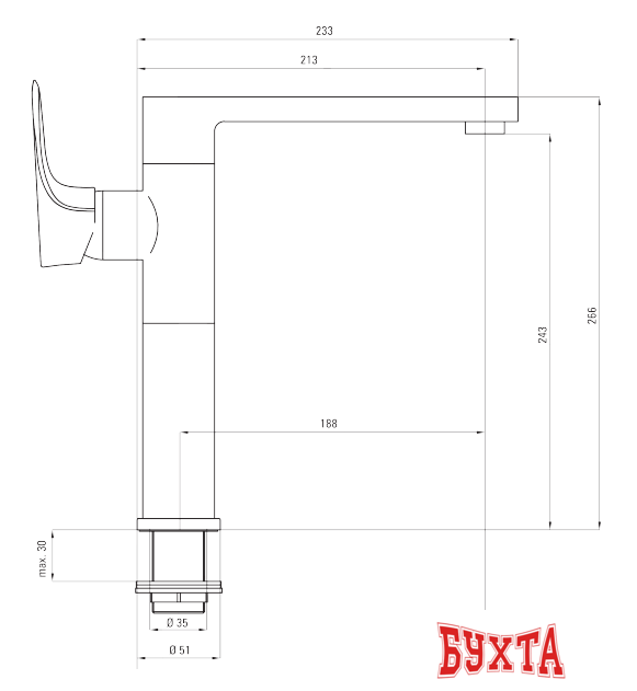 Смеситель Deante Gardenia BEG B630 (хром/черный) 2