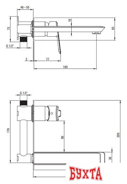 Смеситель Deante Arnika BQA R54L (золото) 2