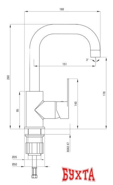 Смеситель Deante Alpinia BGA 024M 2