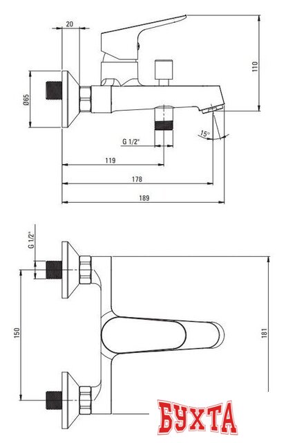Комплект смесителей Deante Chaber BGCA010M 4