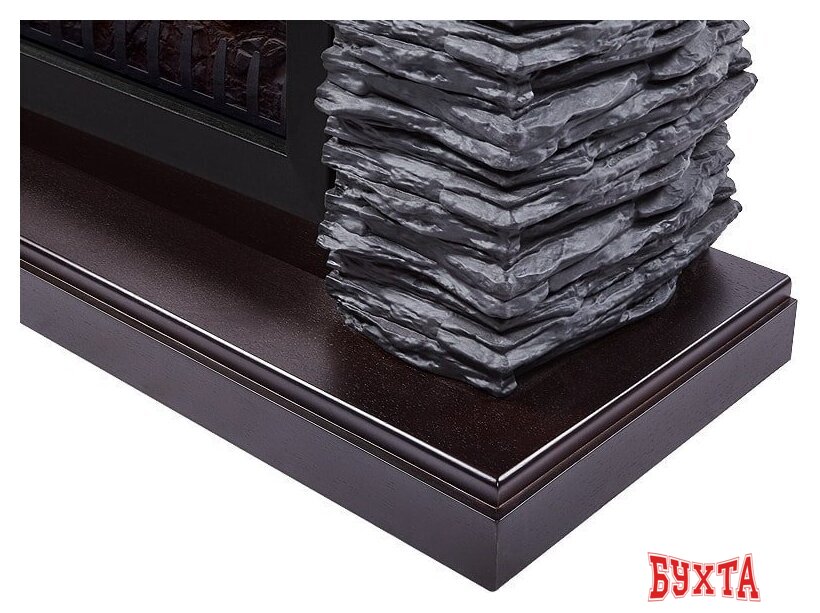 Портал Firelight Porto 30 (камень черный/шпон венге) 4