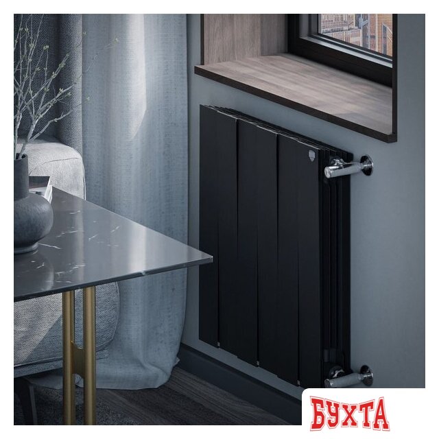 Биметаллический радиатор Royal Thermo PianoForte 500 Черный - 6 секций 5