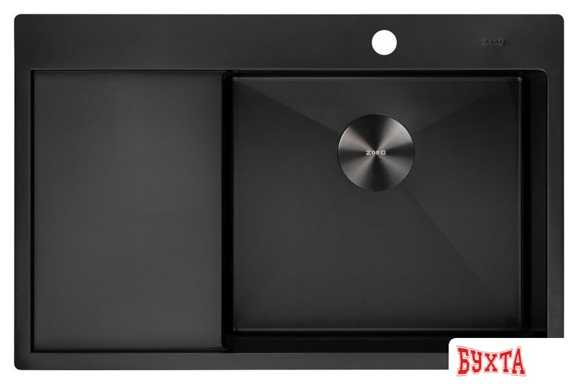 Кухонная мойка ZorG ZRN 5080 Premium R PVD Gunblack 4