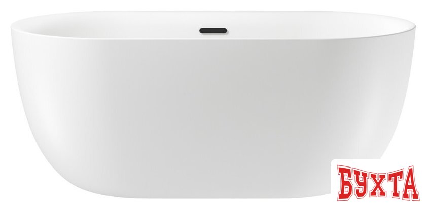 Ванна Wellsee Chic Riviera 149x78 236801003 (отдельностоящая ванна белый глянец, экран, ножки, сифон-автомат матовый черный)