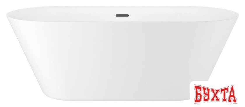 Ванна Wellsee Cute Twin R 168x75 23840103R (отдельностоящая ванна белый глянец, экран, ножки, сифон-автомат матовый черный)