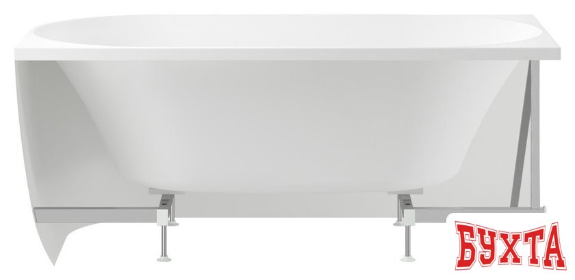 Ванна Wellsee Belle Spa 150x75 235702001 (пристенная ванна (правая) белый глянец, экран, каркас, сифон-автомат хром) 3