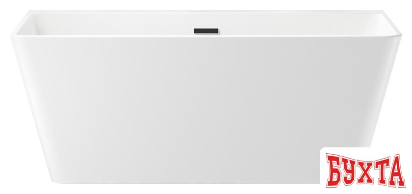 Ванна Wellsee Graceful Pro 150x77 230902003 (отдельностоящая ванна белый глянец, экран, ножки, сифон-автомат матовый черный)
