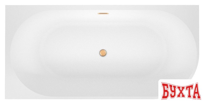Ванна Wellsee Excellence Pro 170x75 28760704R (пристенная ванна (левая) белый глянец, экран, ножки, сифон-автомат золото) 4