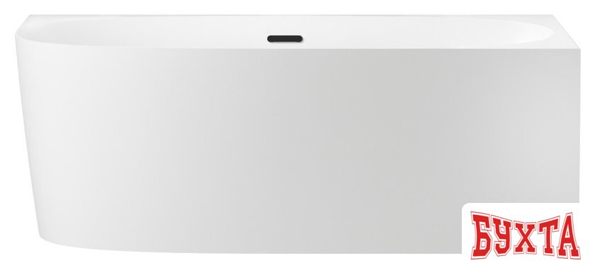 Ванна Wellsee Belle Spa 2.0 160x75 235803003 (пристенная ванна (правая) белый глянец, экран, каркас, сифон-автомат матовый черный) 1