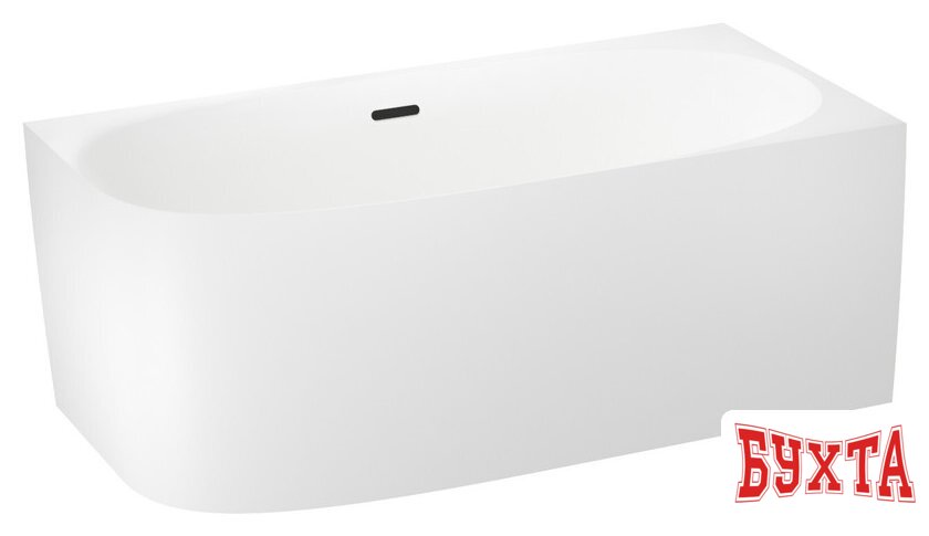 Ванна Wellsee Belle Spa 2.0 160x75 235803003 (пристенная ванна (правая) белый глянец, экран, каркас, сифон-автомат матовый черный) 2