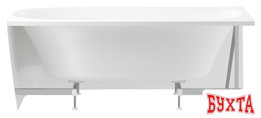 Ванна Wellsee Belle Spa 2.0 160x75 235803003 (пристенная ванна (правая) белый глянец, экран, каркас, сифон-автомат матовый черный) 3