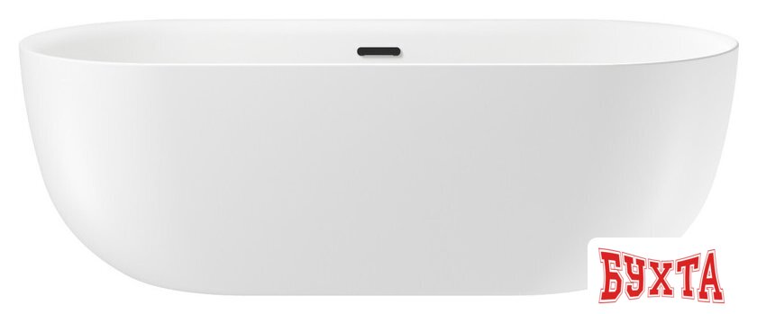 Ванна Wellsee Chic Riviera 170x76 236802003 (отдельностоящая ванна белый глянец, экран, ножки, сифон-автомат матовый черный) 1