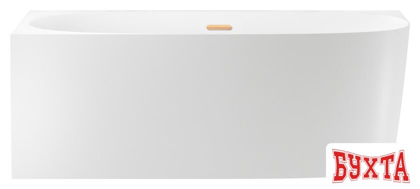 Ванна Wellsee Belle Spa 2.0 160x75 235802004 (пристенная ванна (левая) белый глянец, экран, каркас, сифон-автомат золото)