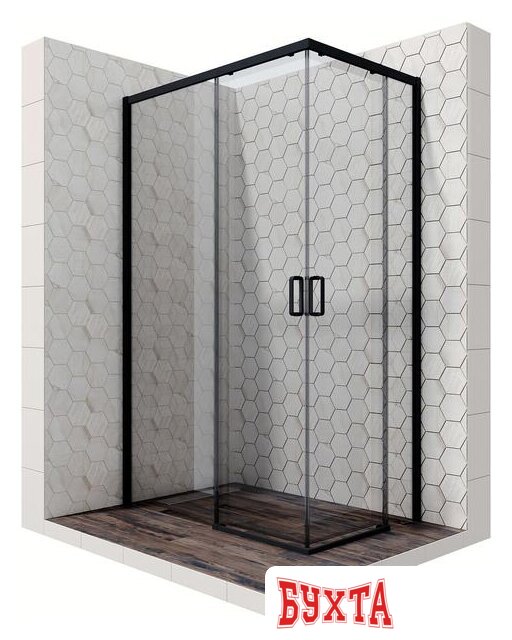 Душевой уголок Ambassador Queen Black 11011205L 120х80