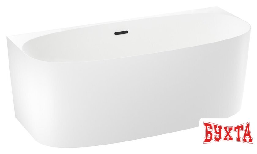 Ванна Wellsee Belle Spa 2.0 170x75 235804003 (пристенная ванна белый глянец, экран, каркас, сифон-автомат матовый черный) 2